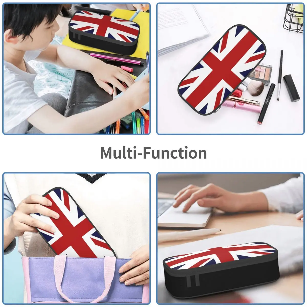 Union Jack Flag Of The UK Pencil Cases Big Capacity Pen Bags Pen Box Pencil Pouch For Boys Girls Students Stationery School