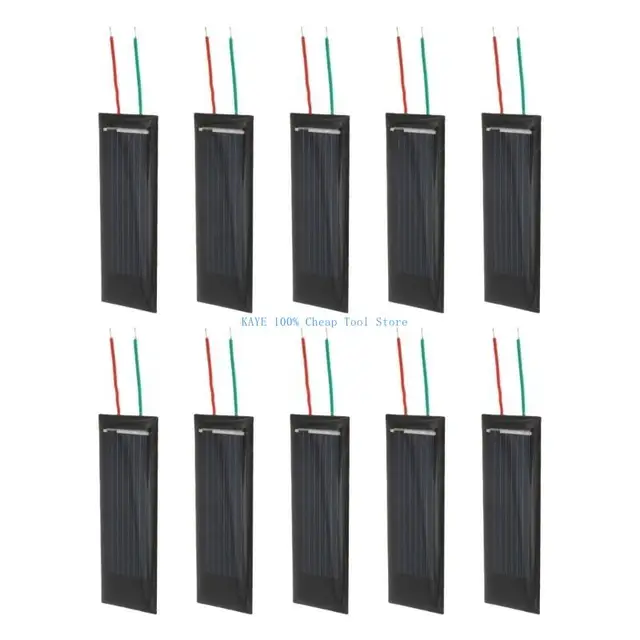 G6KA Solar Epoxy Panel Polysilicon Board 0.5V 130MA Solar Panel with Wire Dripping Glues Plate Power Accessories Easy to Use 2