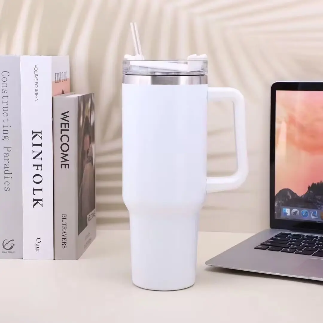 Cafe Insulated Tumbler Straw Stainless Steel Coffee Termos Cup In-Car Vacuum Flasks Portable Water Bottle 40oz Mug With Handle 14 Sa3b141e666e446c888e118ee614570d0E