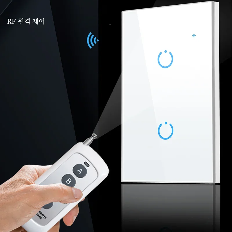 ANDELI-Tuya 스마트 라이프 와이파이 조명 스위치, 중성선 없음, 터치 센서 벽 스위치, 음성 제어, 알렉사 구글 홈, 1 갱, 2 갱, 3/4 갱