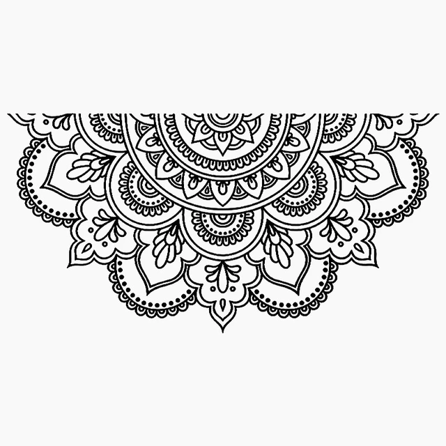 Half Mandala Car Sticker Decoration Window Bodywork Styling