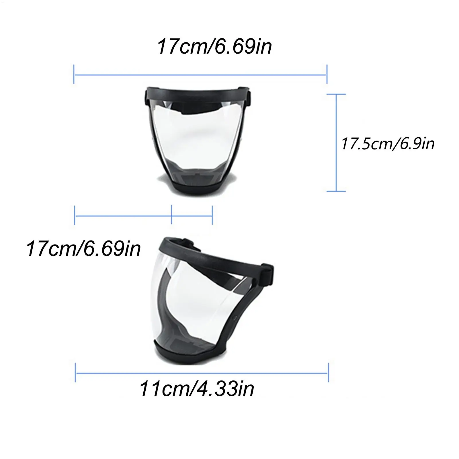 Reusable Transparent Anti-Fog Face Shield Mask