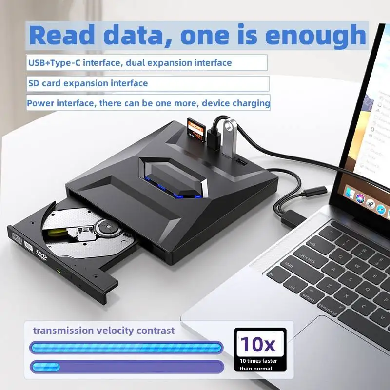 DeepFox USB 2.0 SATA Cable CD/DVD-ROM Drive Cable Optical Driver Adapter Cable For PC Laptop Notebook — view 6