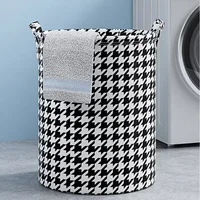 New Print Laundry Basket Portable Foldable Home Laundry Storage Bag Cotton Linen Hamper For Kids Toys Dirty Clothes Basket 1