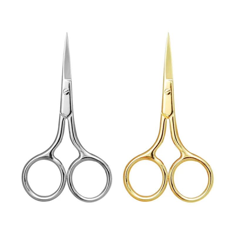 1Pcs Eyebrow Scissor Makeup Eyelash Trimmer Facial Hair Remover Manicure Scissor Nail Cuticle Beauty Tool Nosehair Safe Scissors 6