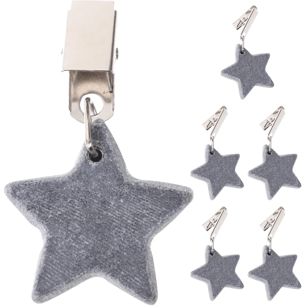 

6pcs Tablecloth Weights Stones Star Shaped Table Cloth Weights Teardrop Table Cloth Weights with Clip