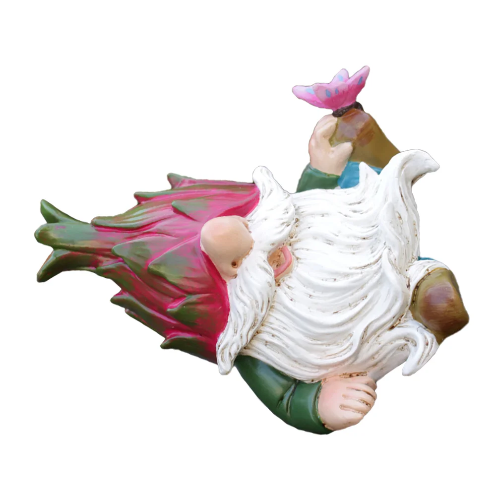 

Garden Gnome Statue Resin Gnome Figurine for Patio Yard Lawn Porch Outdoor