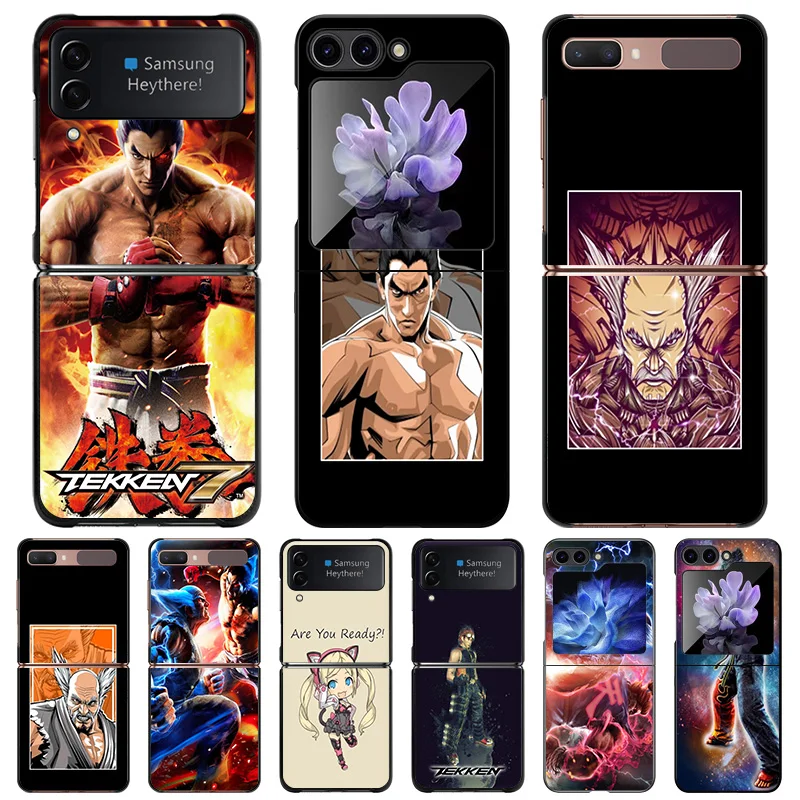 Custodia Per Telefono Anti-Goccia Nera Opaca Per Samsung Zflip5 5G Tekken 7 Hard Galaxy Z Flip 3 4 5 Cover