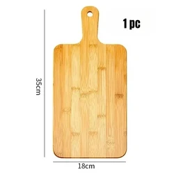 Bamboo Wooden Cutting and Serving Board with Handle for Kitchen and Charcuterie (1pcs large)