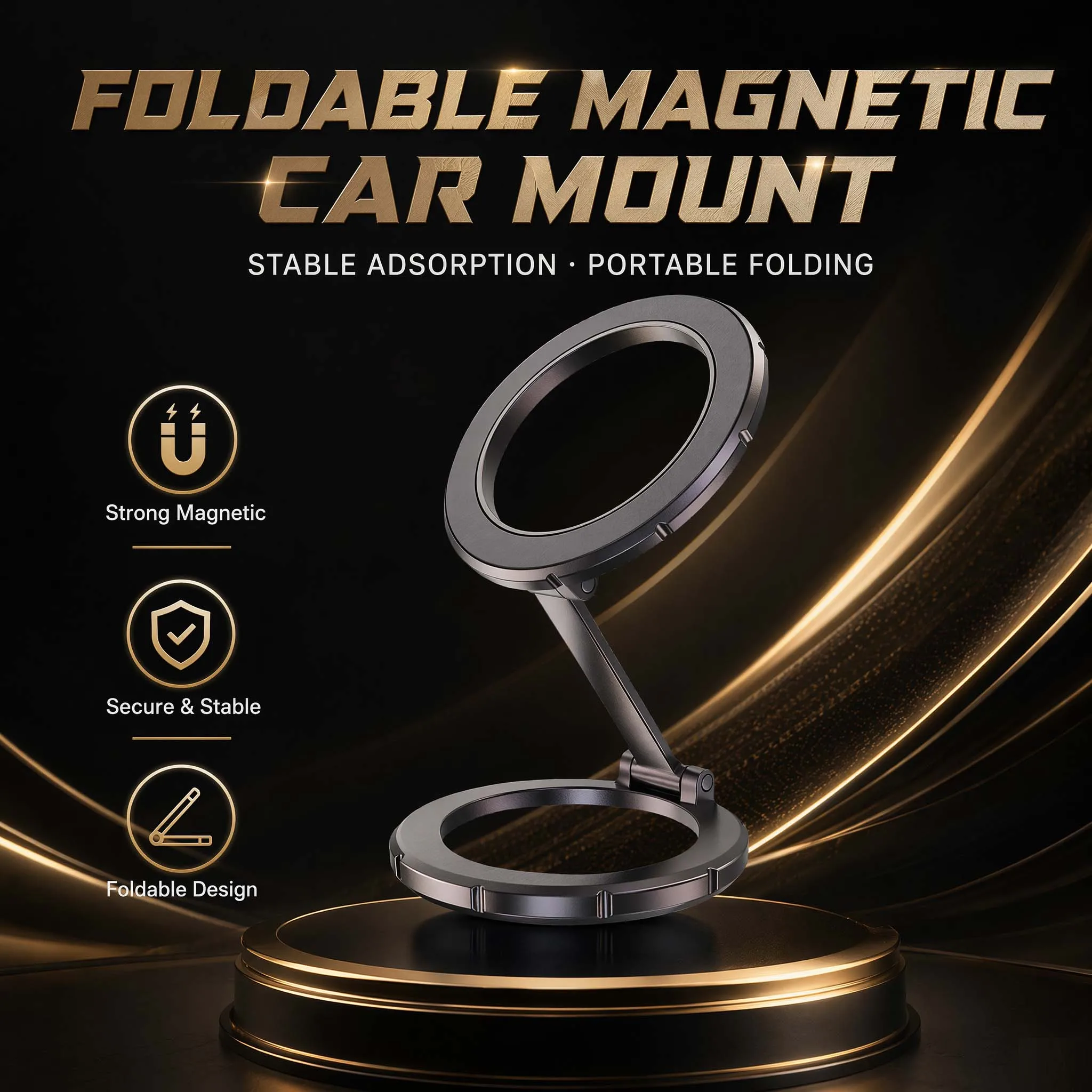 Dual-Sided Magnetic Ring for Universal Phone Mounts