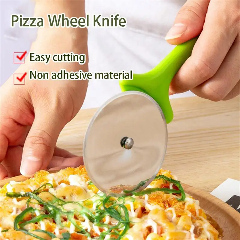 1Pcs Stainless Steel Circular Pizza Knife Roller Knife Pizza Cake Splitter Baking Utensils Kitchen Accessorie Cutting Tools