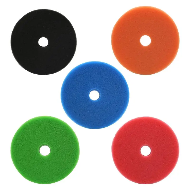 

5 Pieces Buffing Pads set 150mm/6 Inch Car Foam Drill Polishing Pad Sponge wheel Set Kit Power Tool Car Polisher accessories