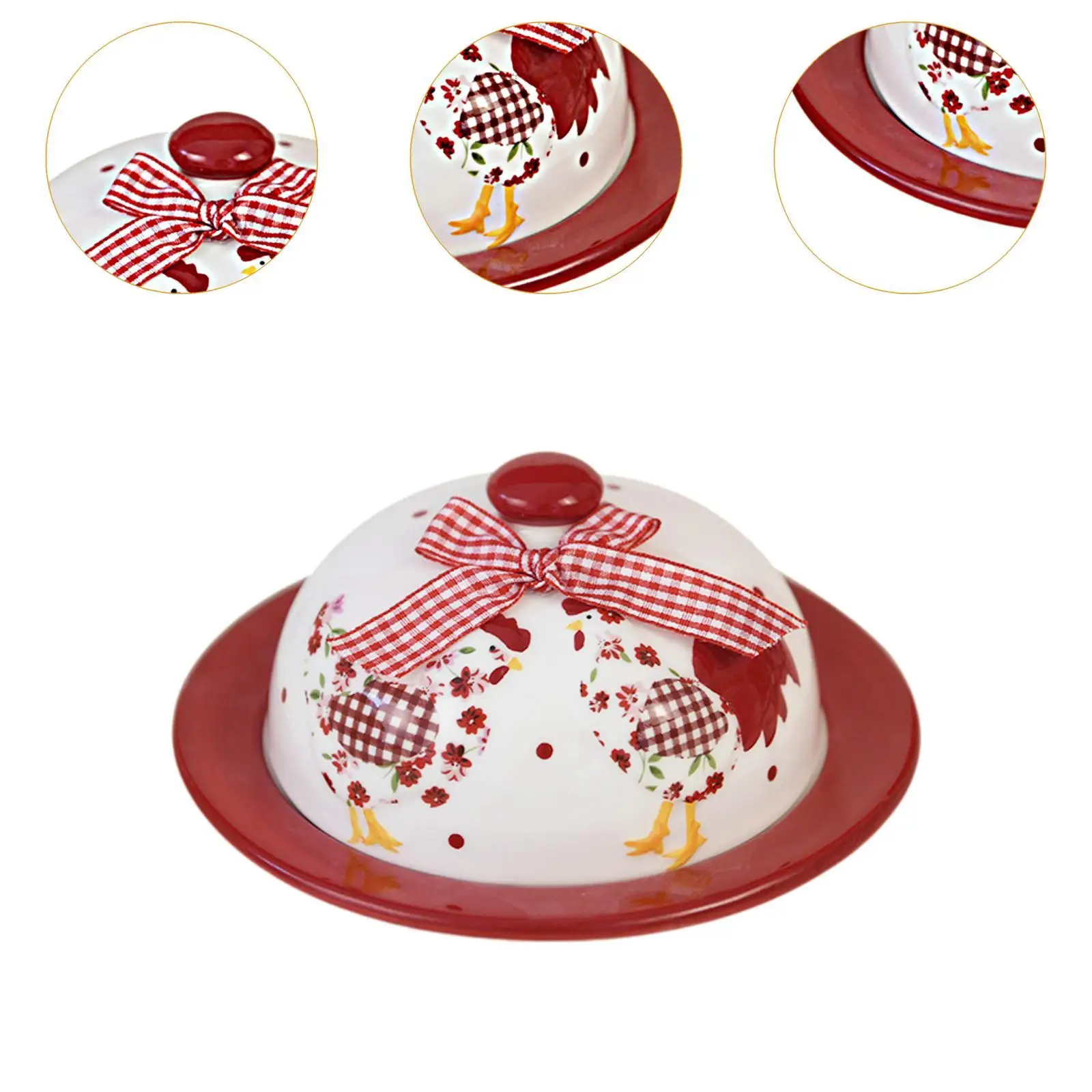 Ceramic Butter Plate Decor Dim Sum Plate for Dining Room Christmas Gift Home