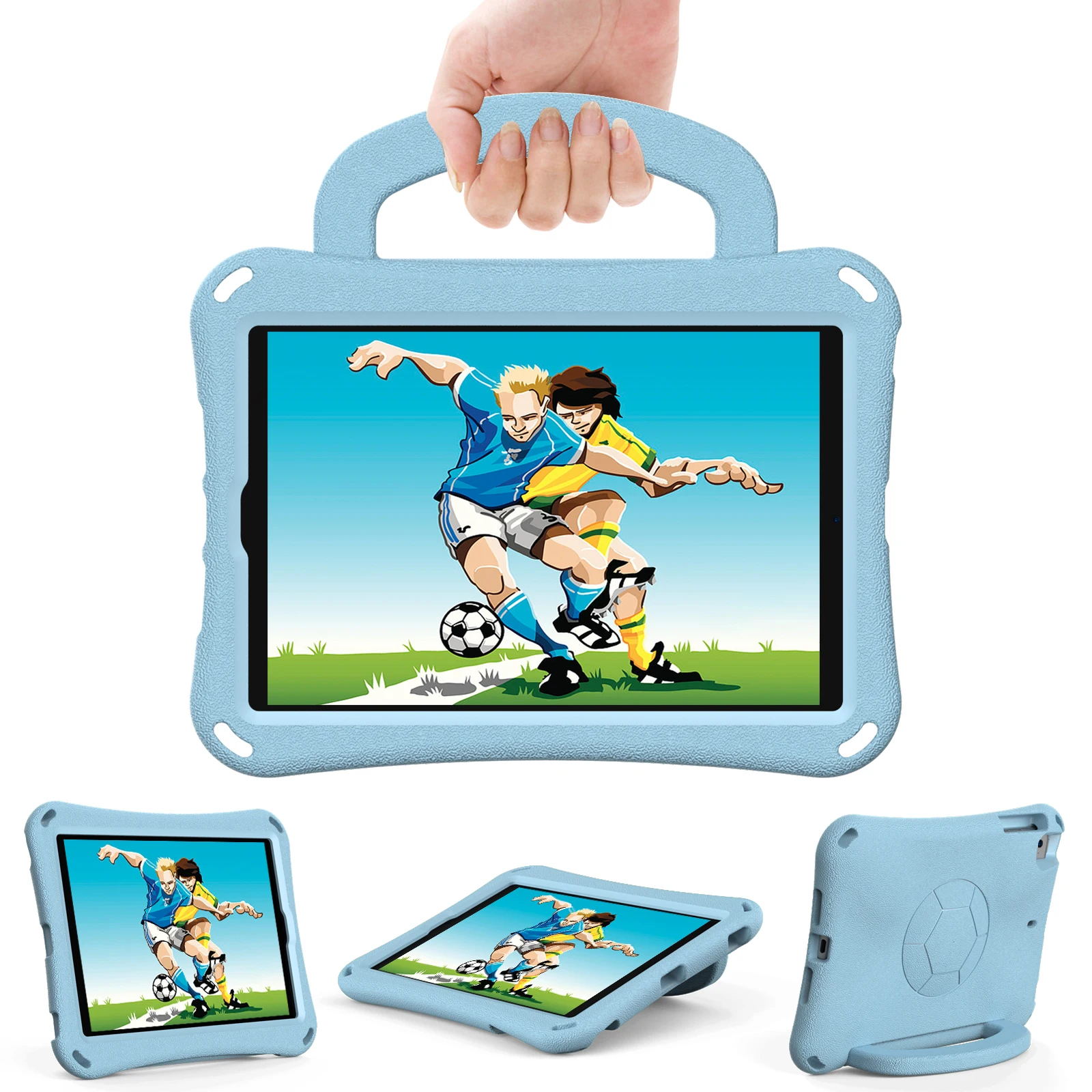 Shockproof Full-Body Tablet Case with Handle Stand
