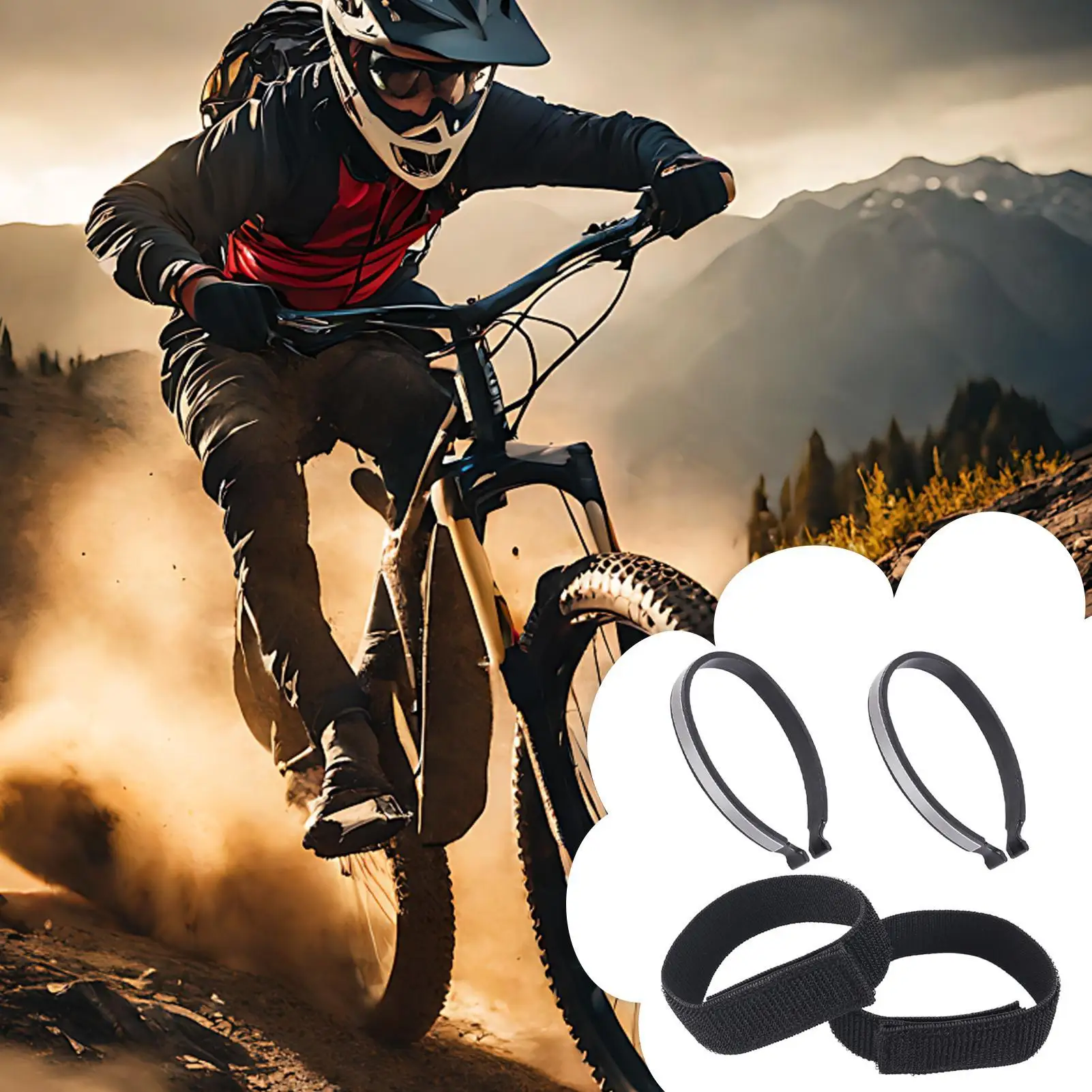 Pant Straps For Biking Cycling Trouser Clip Elastic Ankle Bands Trousers 1 Set For Riding Recreation Fishing Cycling Bicycle