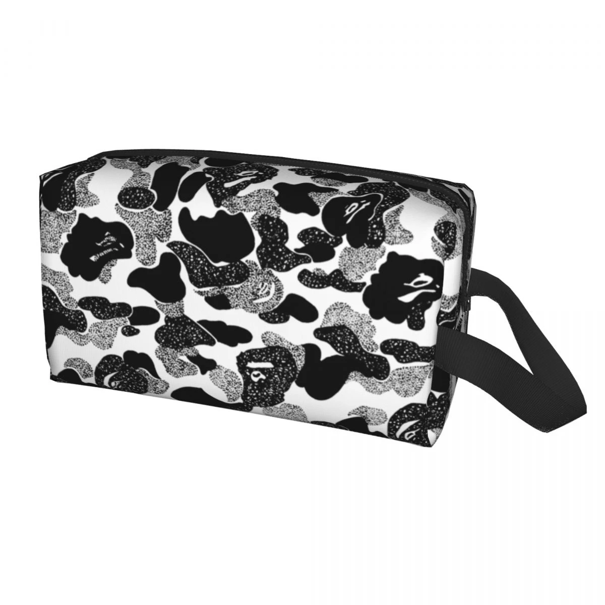 Bolsa de cosméticos de camuflaje blanco y negro para mujer, estuche de maquillaje militar de gran capacidad, bolsas de aseo de almacenamiento de belleza| - AliExpress