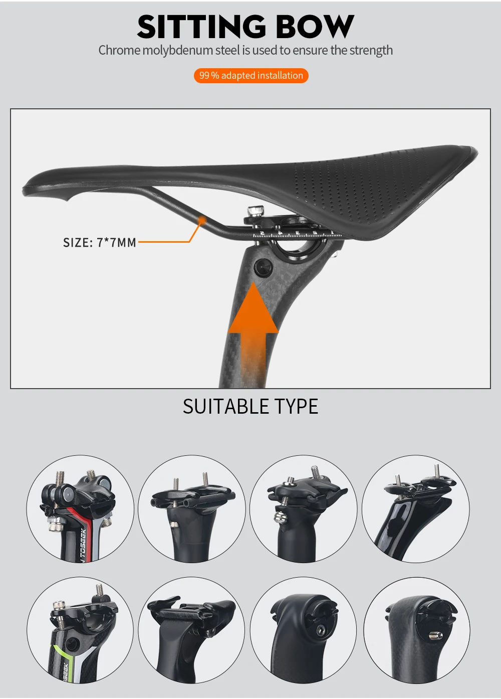 Kopevlo – tige de selle de vélo ultralégère, entièrement en Fiber de