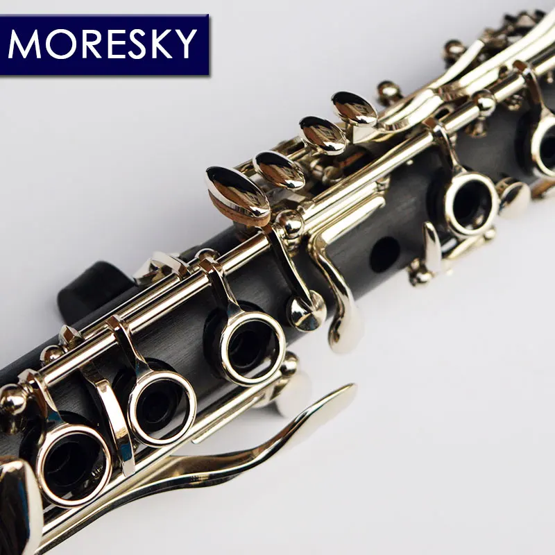 MORESKY Clarinet Eb tone soprano clarinet Hard Rubber Body Material eb E6 clarinet woodwind instrument