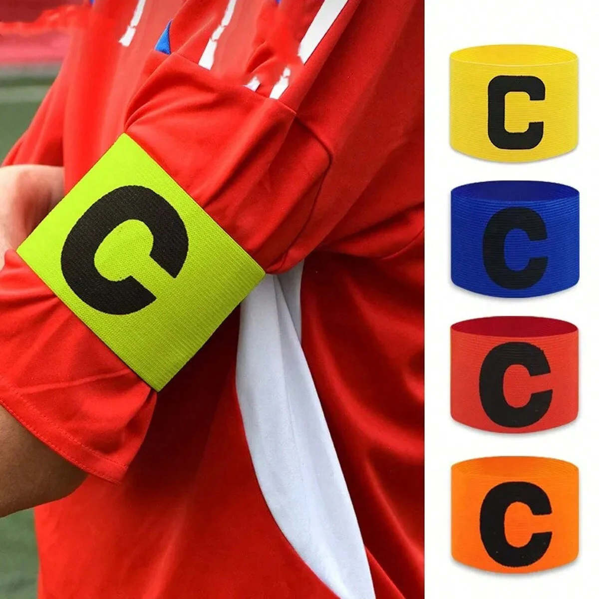 Elite Adjustable Sports Captain Armband - Elastic Team Band for Soccer, Football, and Basketball