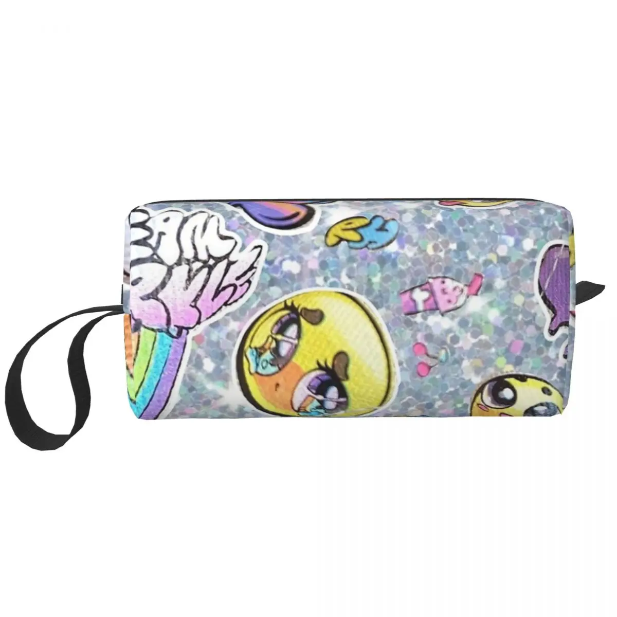 

Большая водонепроницаемая сумка для косметики с радужным высоким принтом, дорожная косметичка, Портативная сумка для туалетных принадлежностей унисекс