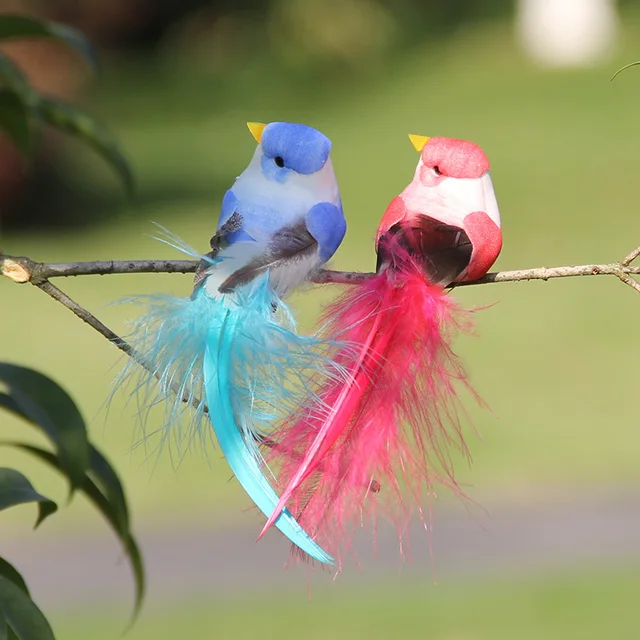 6Db Mesterséges Madarak Hamis Hab Állati Szimuláció Toll Modellek Barkács Esküvői Otthoni Kerti Díszdekoráció - Image 5