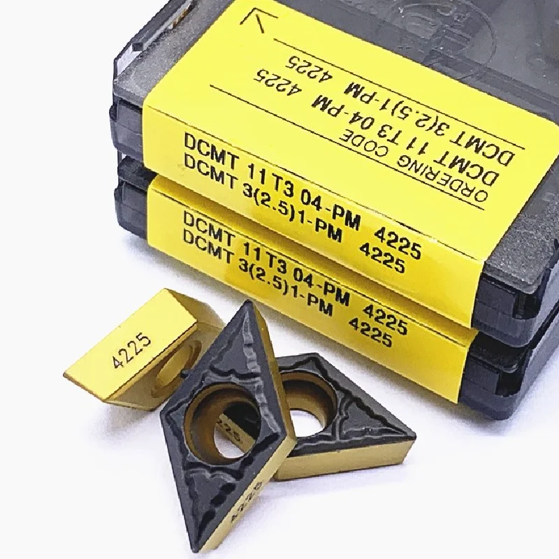 DCMT Carbide Cutting Inserts DCMT11T304-PS DCMT11T308-PS CNC Lathe Turning Inserts For Steel General Machining