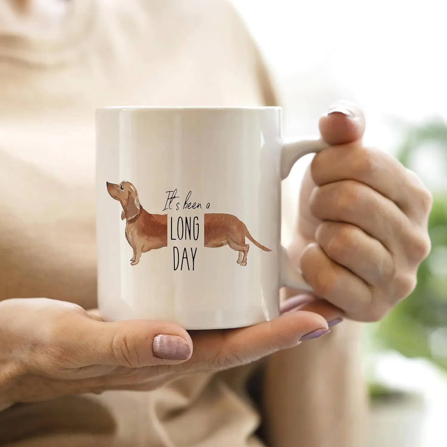 Dachshund Mug, Ceramic Cup, Gift Interesting Weiner Dog Cup Coffee Office Home 320ML_voghion.com