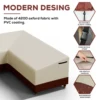 420D Outdoor V-Shaped Heavy Sofa Cover Duty Sectional Lawn Patio Furniture Cover Waterproof Sturdy  Patio Sectional Couch Cover 3