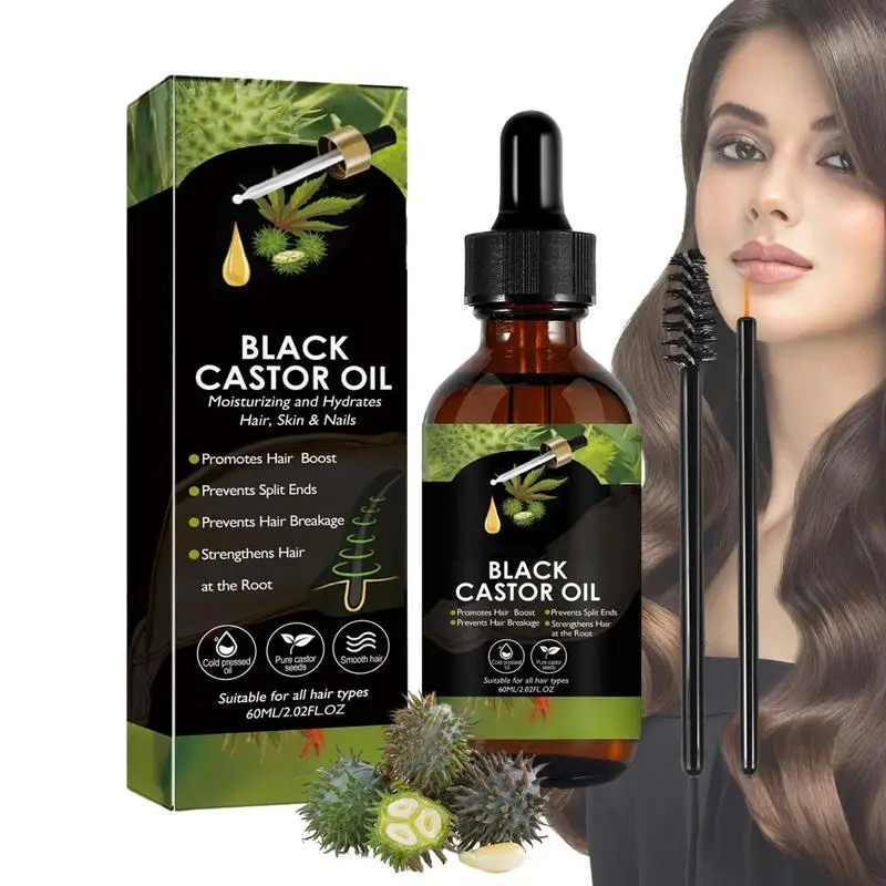 

Black Castor Oil for Hair 60ml Moisturizing Hair Oil Care Liquid Jamaican Black Castor Hair Oil Gentle Natural Hair Growth Oil