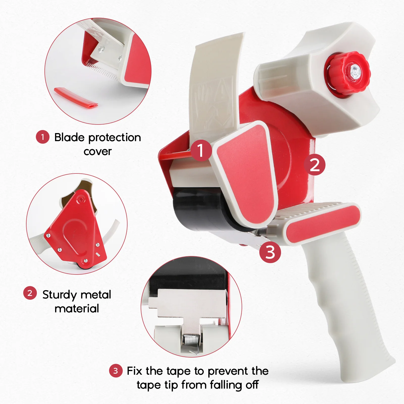 EAGLE Packaging Tape Dispenser Gun Tape Dispenser One-handed Operation Sealing Tape Machine For Warehouse Express Shipping Movin 4