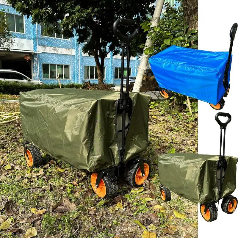 

Garden Wagons Collapsible Cart Cover Heavy Duty Dustproof Waterproof Rain Cover For Grocery Garden ATV Foldable Utility Truck