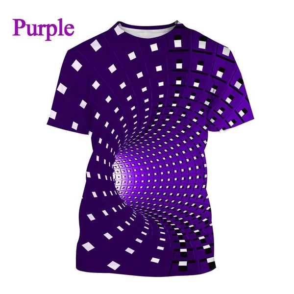 La Più Recente Maglietta Stampata In 3D Vertigo Personality Fun In Bianco E Nero Vertigo Hydraulic Vertigo T-Shirt