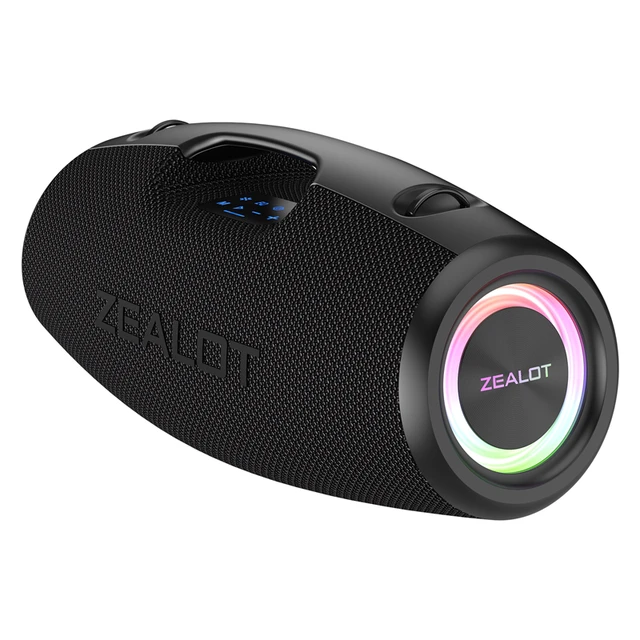 ZEALOT Altavoz Bluetooth, altavoces de 80 W con doble emparejamiento,  altavoces Bluetooth inalámbricos, altavoz impermeable IPX7 con batería  grande de