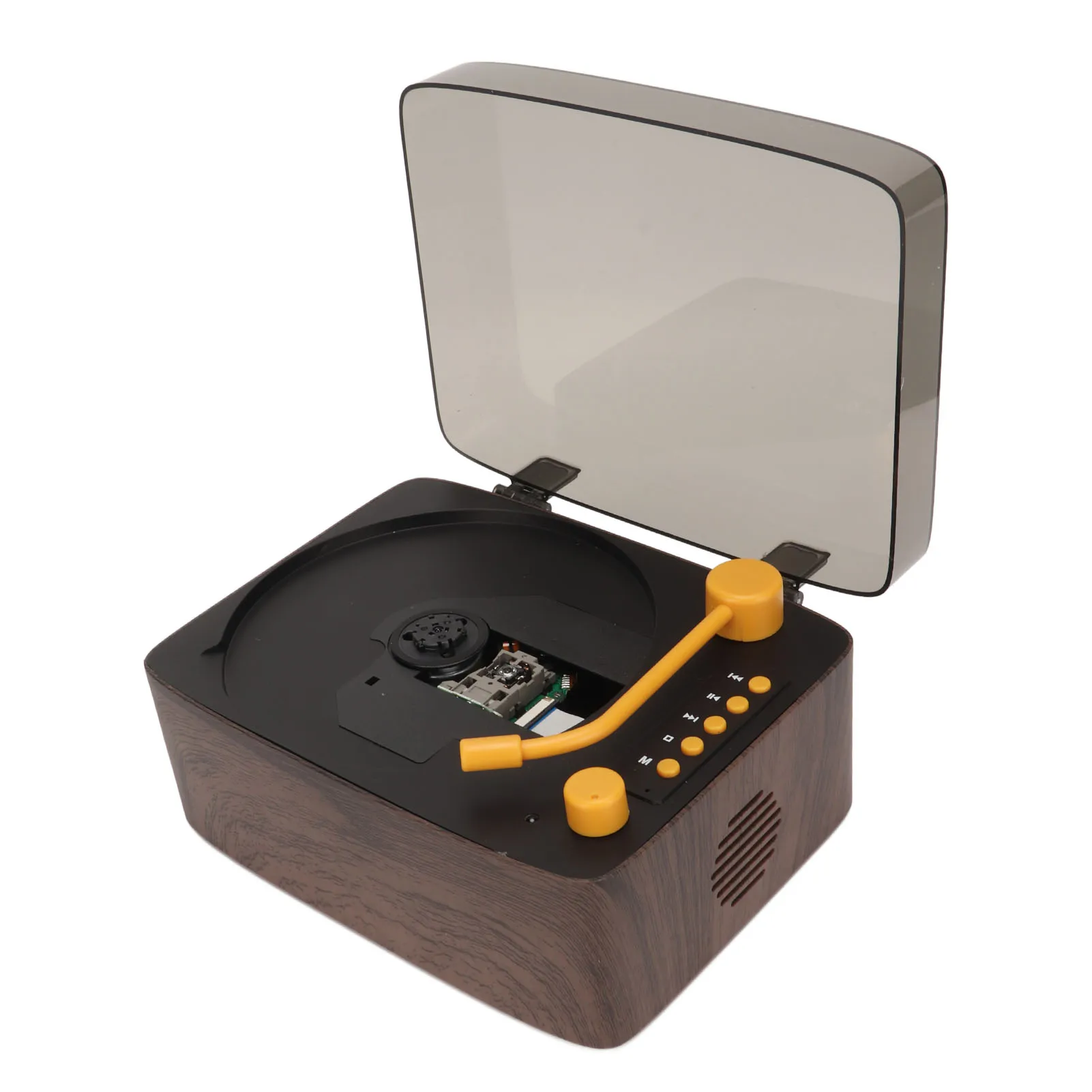 Retro CD Player HiFi Stereo Portable CD Music Player with Built‑in Speaker 2200mAh Rechargeable Battery