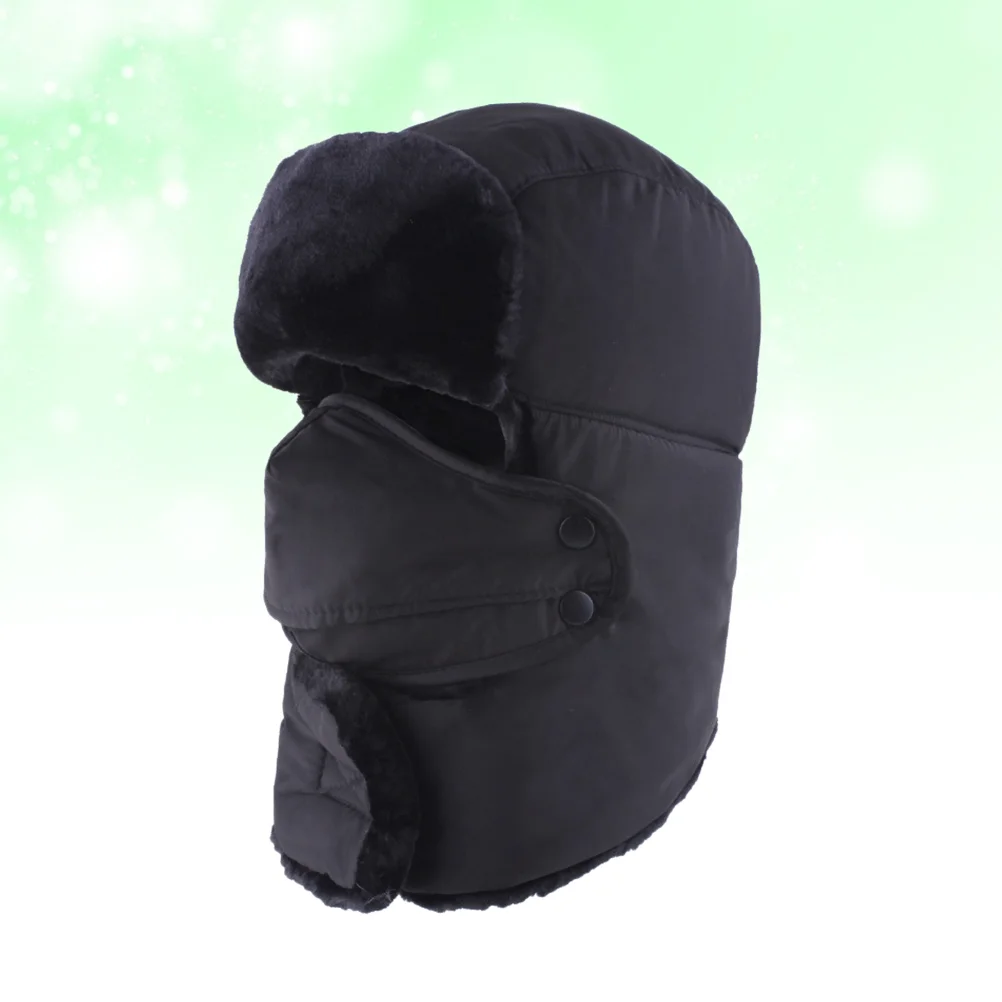 

Trapper Hat Winter Windproof Ski Hat Warm Winter Cap with Ear Flaps Mouth Cover Gifts for Men Camping Fishing Outdoor Activities