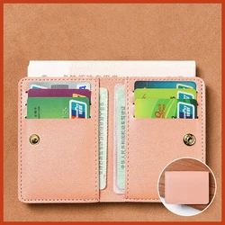 Compact Ultra - Slim PU Leather Card Holder Wallet (Pink)