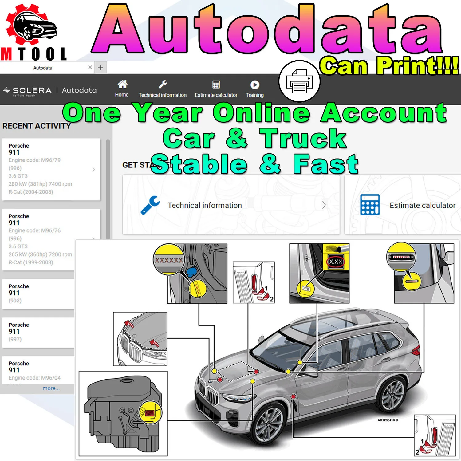 2024 AUTODATA 12 month Online Account for Car Truck auto data Auto