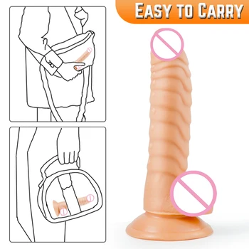 ANNGEOK 2022 New Realistic Silicone Dragon Scales Dildo For Woman Masturbator Vaginal G-spot Anal Plug Artificial Penis Sex Toy 5