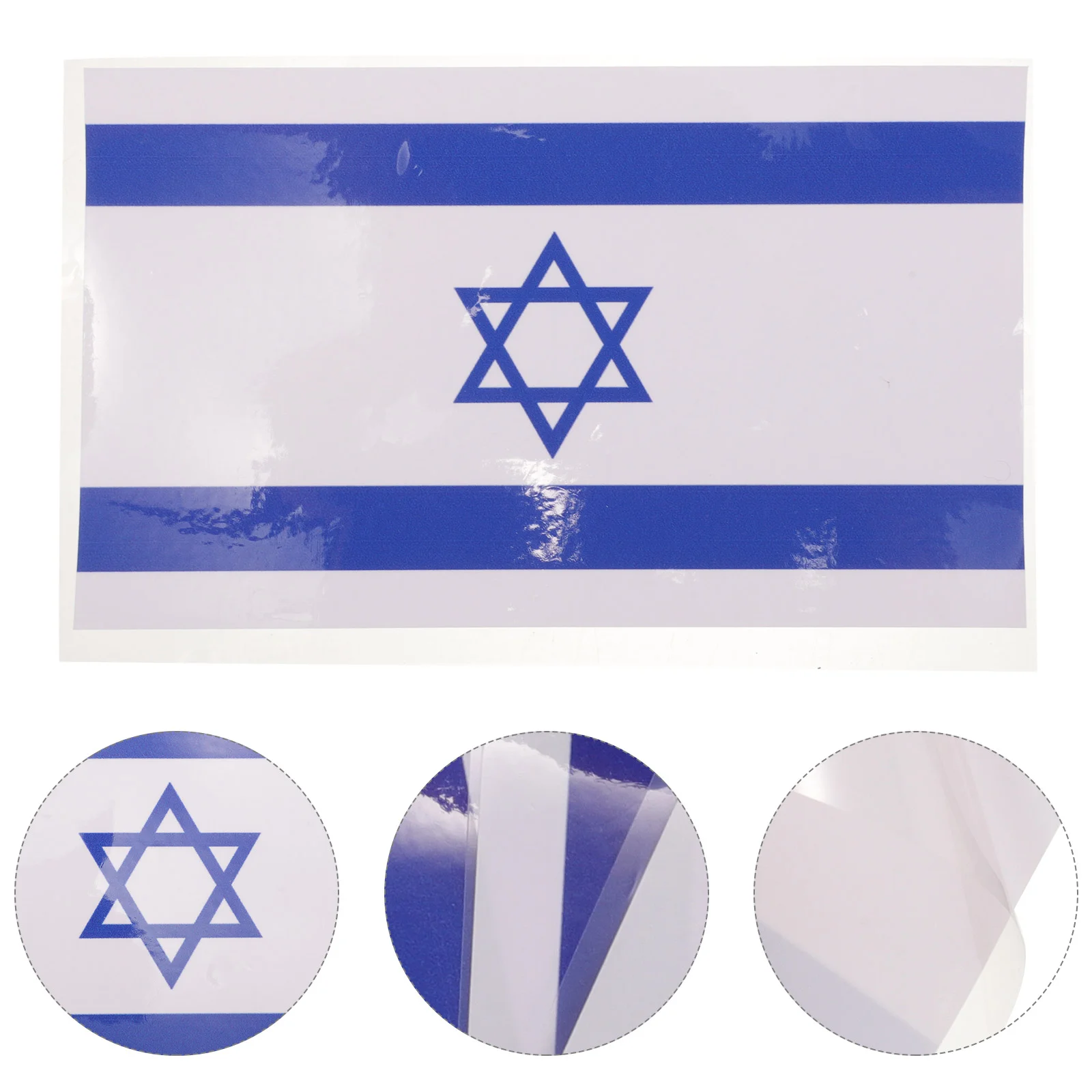 

4 Pcs Israel Flag Sticker Stickers Car Decal Applique Decorations for The Pet Decals Decore