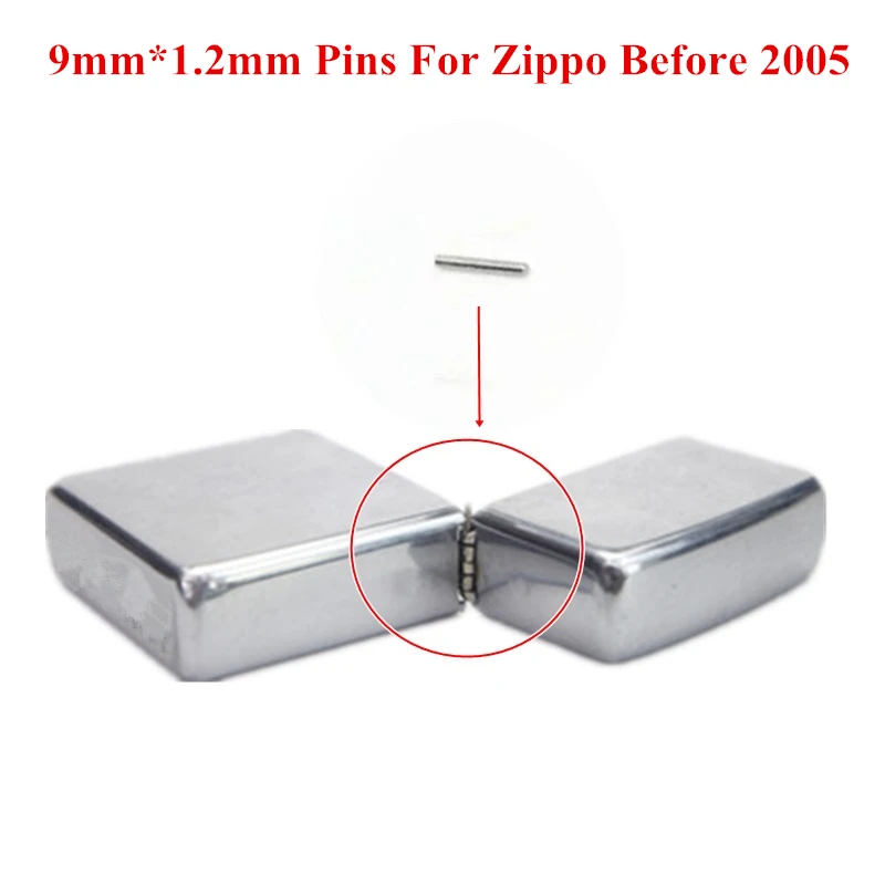 100pcs/Lot 8mm & 9mm Stainless Steel Replacement Hinge Pins For Zippo Kerosene Lighter Out Case Link Repair Accessory Wholesale 6