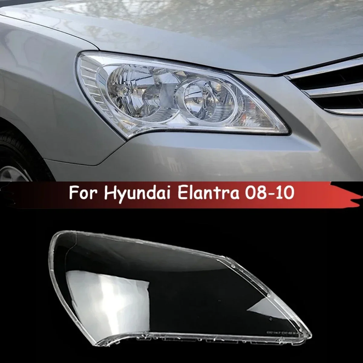 

Для Hyundai Elantra Автомобильная фара крышка объектива стеклянная оболочка передняя фара прозрачный абажур автомобильная лампа 2008 2009 2010