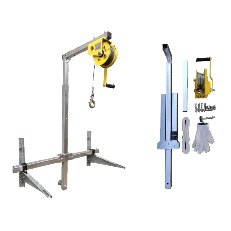10/15M Outside Installation Lifting Tool Crane Air Conditioning Folding Self-locking Manual Winch Assembly Air Conditioner