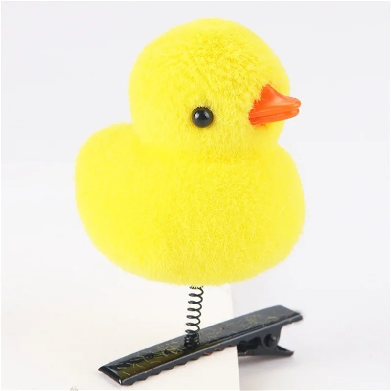 Jewelry Accessories Hair Accessory Hair Clip 10/20/50/100Pcs/Lot Cartoon Funny Children 3D Little Yellow Duck Plush Hairpin Fashion DIY Duckbill Clip Accessories Party Gifts