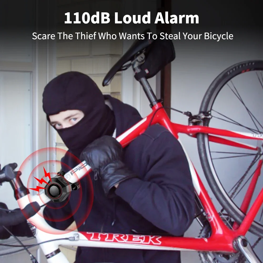 New Bicycle Alarm Wireless Waterproof Motorcycles Scooter Bike Anti Theft Alarm Security Protection Vibration Burglar Alarm - 2