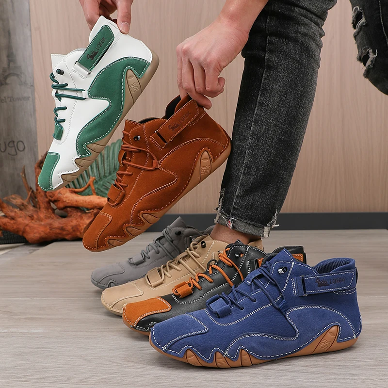 Men's Retro Design sneakers New Outdoor Soft Soled Casual Shoes Breathable Summer Flat Boots Comfortable Hot Selling 2025