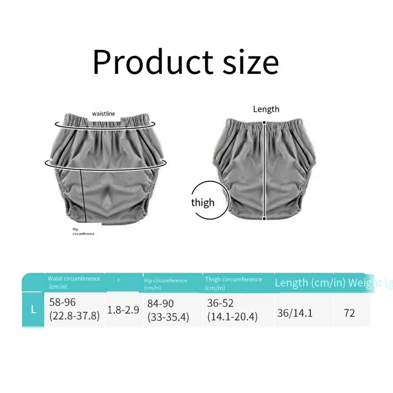 Adult Diaper Cover Leakproof Waterproof Underpants Silent for Men Women Seniors Disabled Elderly disposable adult diapers