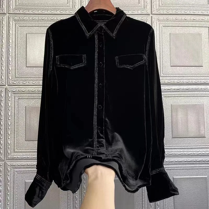 

Женский кардиган с длинным рукавом, свободная рубашка-пальто на весну и осень-зиму, 2024