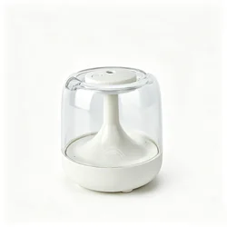 Compact Aromatherapy Humidifier with Large Capacity and Color - Changing LED Lights - USB Type - C (WHITE)