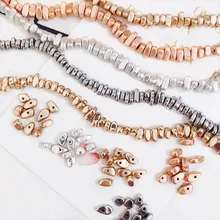 

20pcs Gold Plated Irregular Stone Beads Loose Spacer Beads For Jewelry Making Accessories DIY Bracelet Necklace Charms