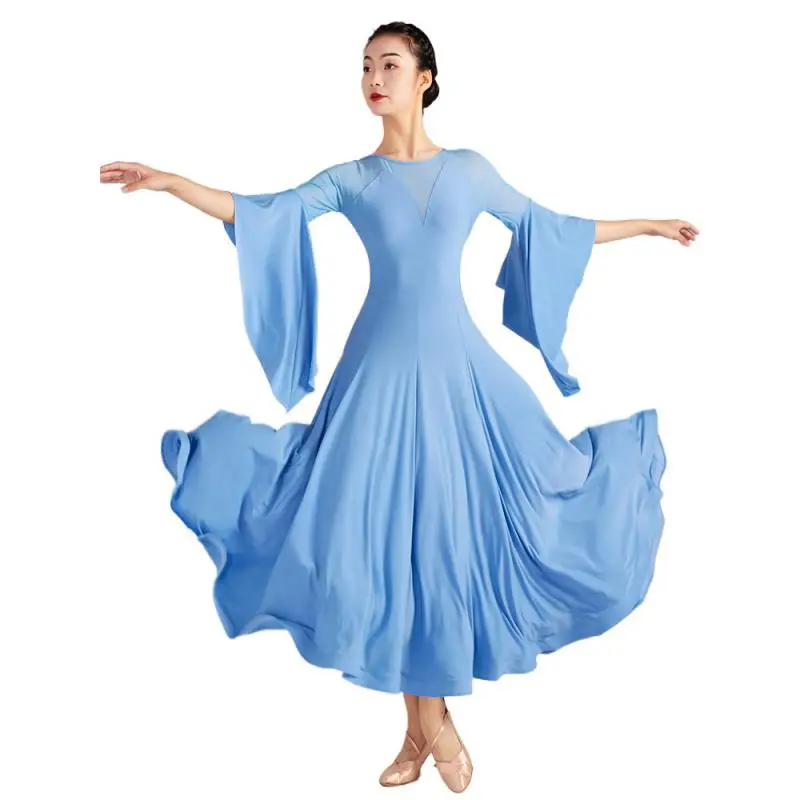 

Новинка 2024, женское платье для бальных танцев, вальса, современного танца, стандартная танцевальная одежда для соревнований, Y0302L